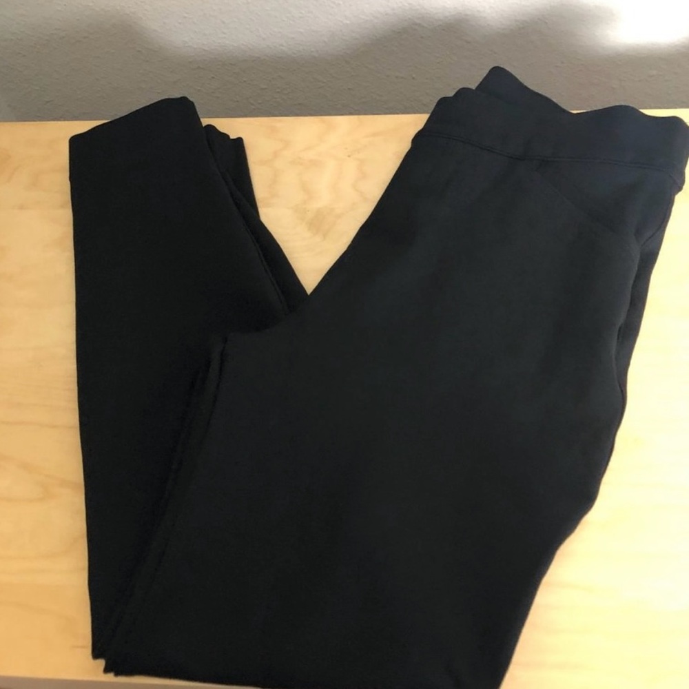 SPANX Back-Seam Skinny Ponte Pants Black Size L Smoothing Pull-On - Picture 2 of 9